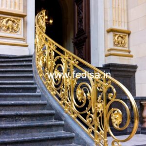 Modern Brass Railing Design For Stylish Interiors Iron Stairs Design For Indian Houses