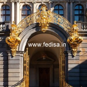 Stylish Brass Balcony Railing For Contemporary Homes Duplex House Staircase Wall Design