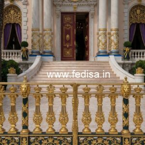 Premium Brass Balcony Railing For Designer Interiors Modern Black Staircase