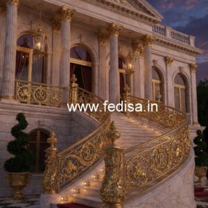 Antique Brass Handrail Design For Classic Interiors Double Stair House Design