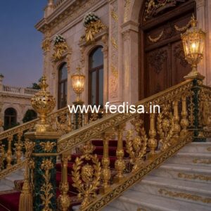 Decorative Brass Stair Railing With Elegant Finish Staircase Designers