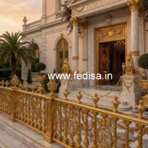 Brass Railing Design With High-end Finish Staircase Design Near Me