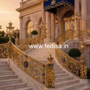 Elegant Brass Railing Design For High-end Homes Stairs Iron Grill Design