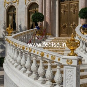 Antique Brass Staircase Railing With Elegant Style Interior Stairs Design For Small Spaces
