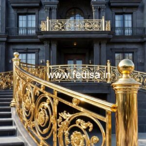 Brass Railing Design With Glass Combination Latest Railing Design For Stairs