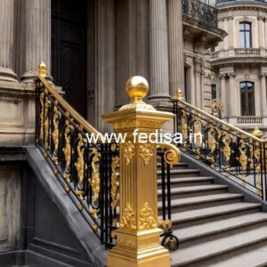 Stylish Brass Railing Design For Interior Decor Stairs Inside House Design