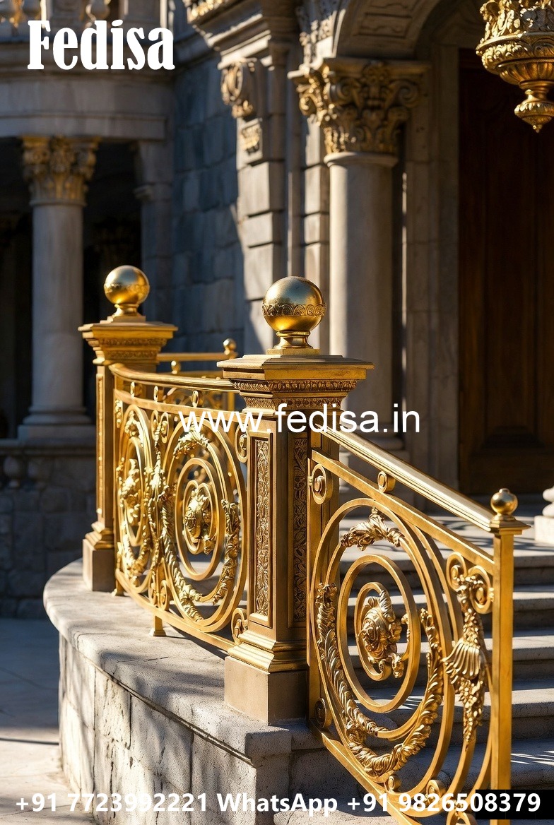 Custom Brass Balcony Railing Design Fancy Stairs Design