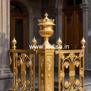 Custom Brass Railing Design For Modern Architecture Staircase Glass Painting Designs