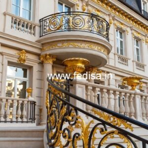 Designer Brass Staircase Railing With Custom Patterns ONE Stair House Design