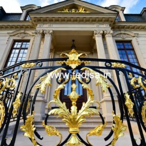 Brass Railing Design For High-end Interiors Under Stair Case Design