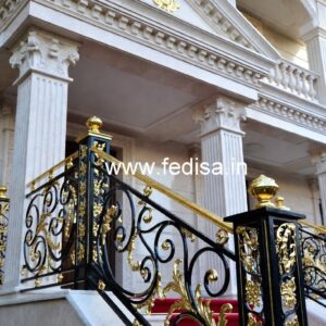 Classic Brass Balcony Railing With Royal Touch Wrought Iron Staircase Designs
