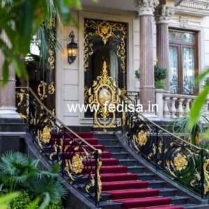 Brass Staircase Railing Design With Modern Appeal Upstairs Steps Design
