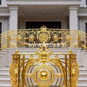 Brass Balcony Railing Design With Luxury Touch Staircase Design Glass And Wood