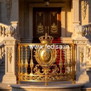 Designer Brass Staircase Railing For Villas Architectural Staircase