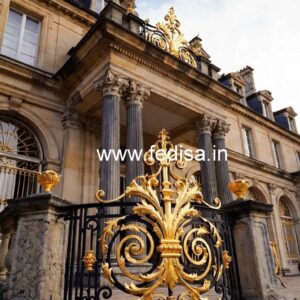 Decorative Brass Balcony Railing With Premium Style Duplex House Inside Steps