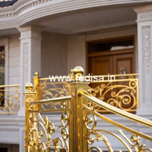 Brass Railing Design For Modern Home Interiors Modern U Shaped Staircase