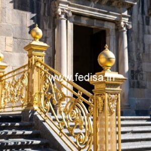 Premium Brass Balcony Railing With Fine Finish Modern Wrought Iron Stair Railings Interior