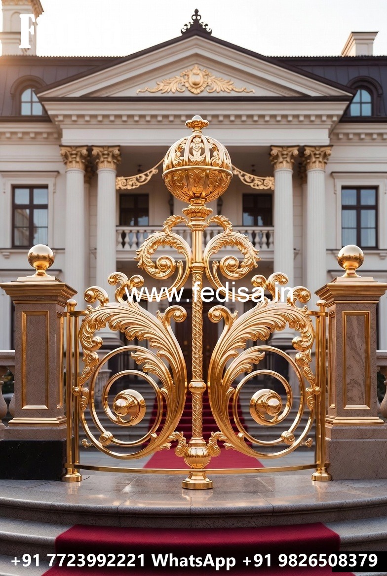 Luxury Brass Balcony Railing With Classic Style Traditional Staircase Design
