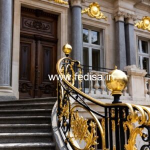 Elegant Brass Handrail Design For Interior Decor Square Pipe Railing Design For Stairs
