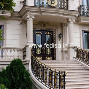 Brass Railing Design For Modern Luxury Homes Front Side Stairs Design