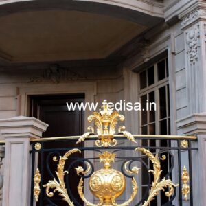 Premium Brass Balcony Railing With Elegant Look Stairs Design For Shop