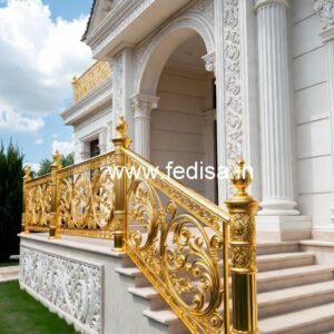 Modern Brass Handrail Design For Elegant Interiors Marble Design Stairs