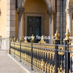 Premium Brass Balcony Railing For Interior Spaces Single Stair Home Design