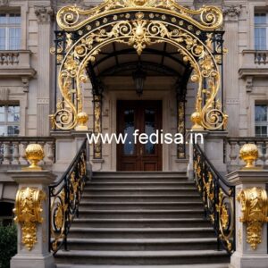Antique Brass Stair Railing Design For Royal Homes Living Room Staircase Partition Design