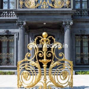 Luxury Brass Railing Design With Elegant Touch Stairs Wooden Grill Design