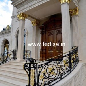Stylish Brass Balcony Railing For Luxury Decor Steps Design Inside Home