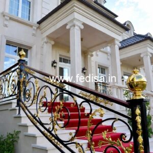 Designer Brass Staircase Railing With Classic Appeal Arch Staircase Design