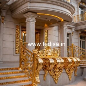 Elegant Brass Railing Design For High-end Homes First Floor Stairs Design