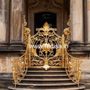 Premium Brass Stair Railing Design For Modern Homes False Ceiling Design For Staircase
