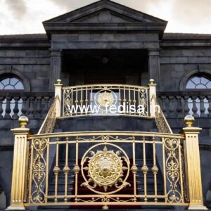 Stylish Brass Railing Design For Home Decor Small Area Staircase Design