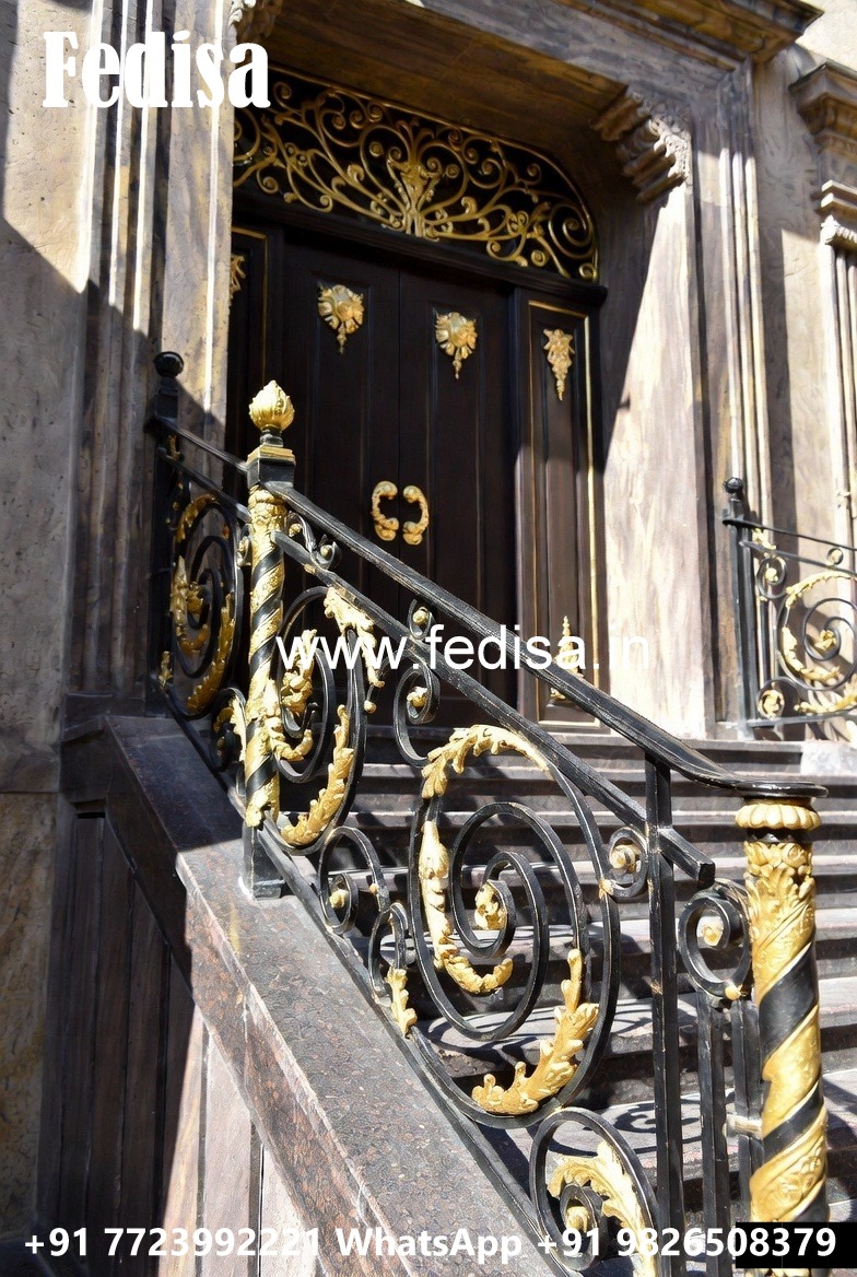 Royal Style Brass Railing Design Ideas Double Story Stairs Design