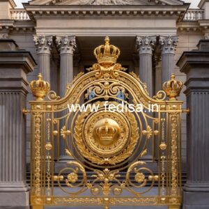 Antique Finish Brass Railing Design For Interiors Staircase Front Wall Design