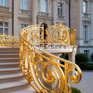 Antique Brass Balcony Railing Design Glass Ladder Design