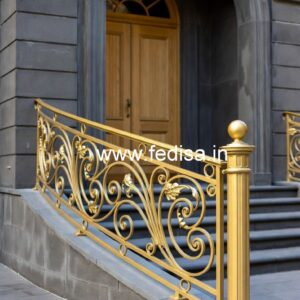 Antique Style Brass Railing Design For Classic Villas Modern Luxury Staircase Design