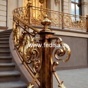 Brass Stair Railing Design For Premium Villas Open Newel Staircase Design