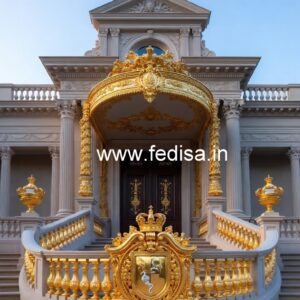 Luxury Brass Balcony Railing For Elegant Homes Single Stair House Design