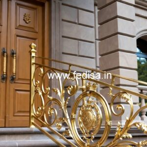 Classic Brass Balcony Railing With Royal Touch Smart Stairs Design