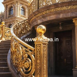 Elegant Brass Handrail Design For Premium Spaces Latest Granite Stairs Design