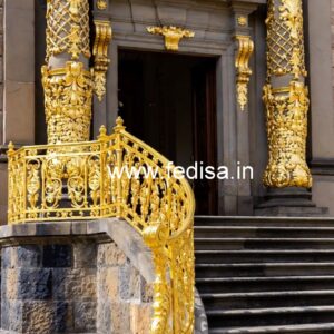 Designer Brass Stair Railing For Luxury Decor Outside Staircase Grill Design