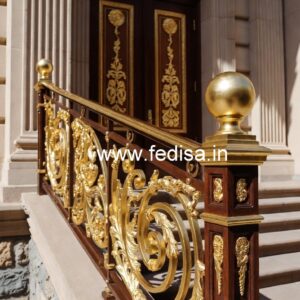 Brass Staircase Railing Design For Designer Homes Front Stairs Home Design