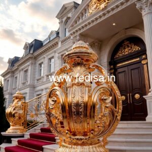 Premium Brass Balcony Railing With Fine Craftsmanship Modern Interior Staircase Design