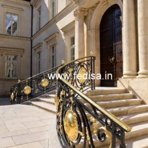 Elegant Brass Railing Design For Interior Projects Covered Stairs Design