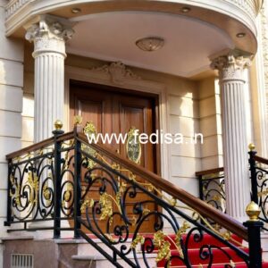 Custom Brass Balcony Railing For Unique Homes Double Molding Stairs Design