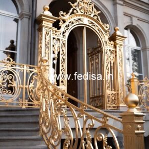 Elegant Brass Railing Design With Artistic Finish Modern Contemporary Staircase