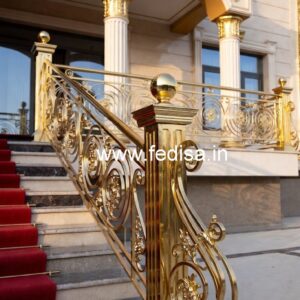 Premium Brass Handrail Design For Modern Spaces Modern Curved Staircase Railing