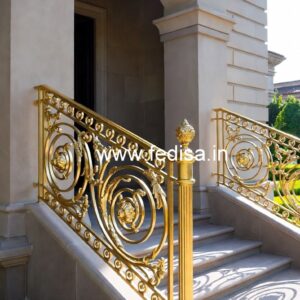 Luxury Brass Balcony Railing With Designer Finish Modern Railing Design For Stairs
